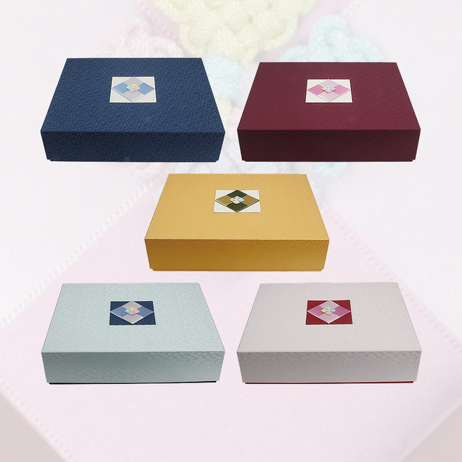 함지마을 한지 한복상자 / 고급 한지 예단상자, 연핑크, 1개