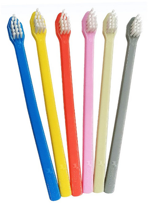 바나나 미니칫솔 강아지칫솔, 10개, 랜덤