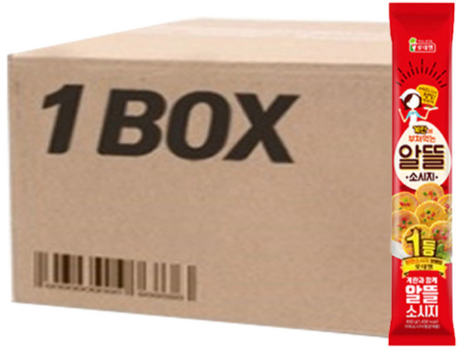 롯데 알뜰소시지 150g X 30개입 1BOX 브랜드 1위 전 계란 부침 한끼 반찬, 30개