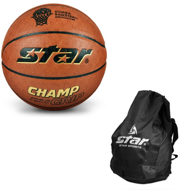 스타스포츠 농구공 7호 챔프그립 공가방세트, 챔프그립7호+c형가방, 1개