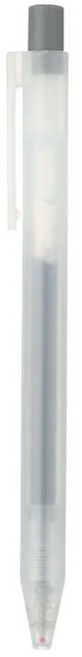 MUJI 젤 잉크 노크식 볼펜 0.5mm, 2개, 그레이