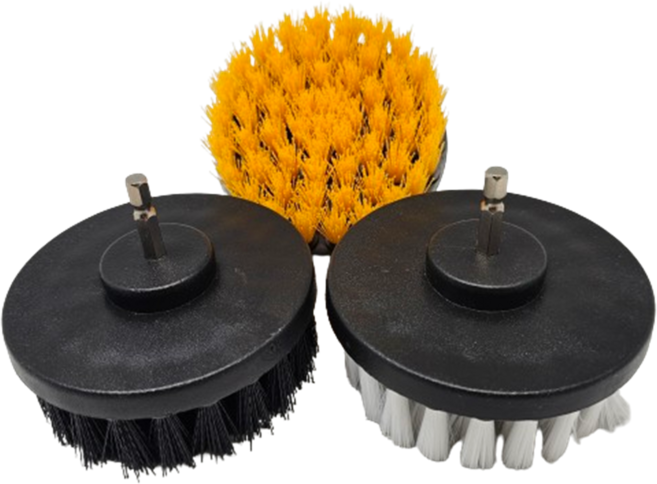 전동 드릴 청소 부러쉬 4인치 육각 세차 브러쉬 임팩 어댑터 드릴용 헥사 어답터 드라이버, 고운모(하얀색), 1개, 화이트