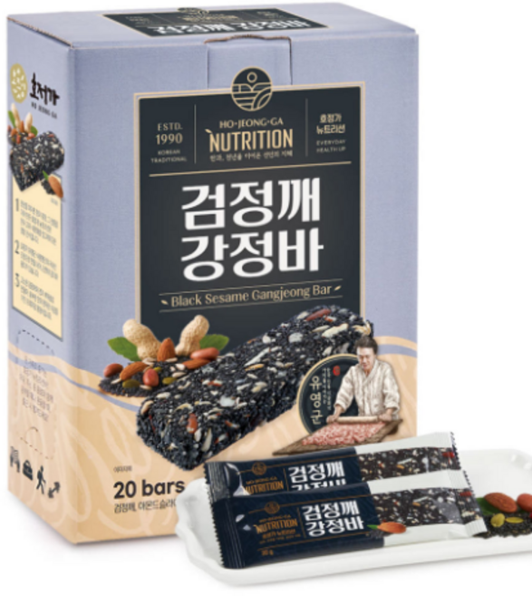 검정깨강정바 20개입, 6개, 40g
