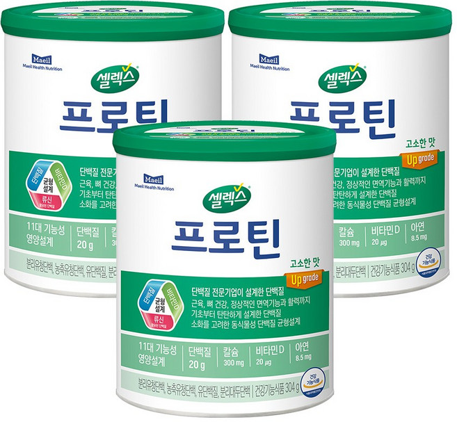 셀렉스 코어 프로 복합 프로틴 파우더, 304g, 3개