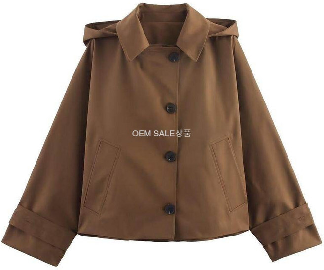 자라 ZW 컬렉션 워터프루프 숏 트렌치 코트 0518045