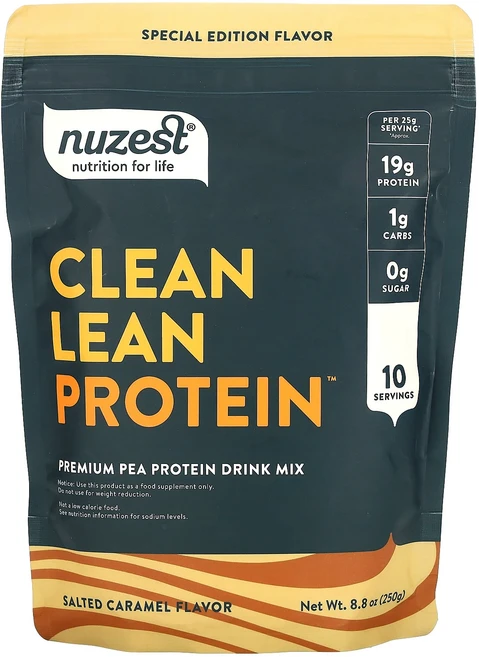 새해 건강을 선물하세요 Nuzest Clean Lean Protein 솔티드 캐러멜 250g(8.8oz) 특별관리진행, Nuzest Clean Lean Protein ..., 250g, 1개 - 쿠팡