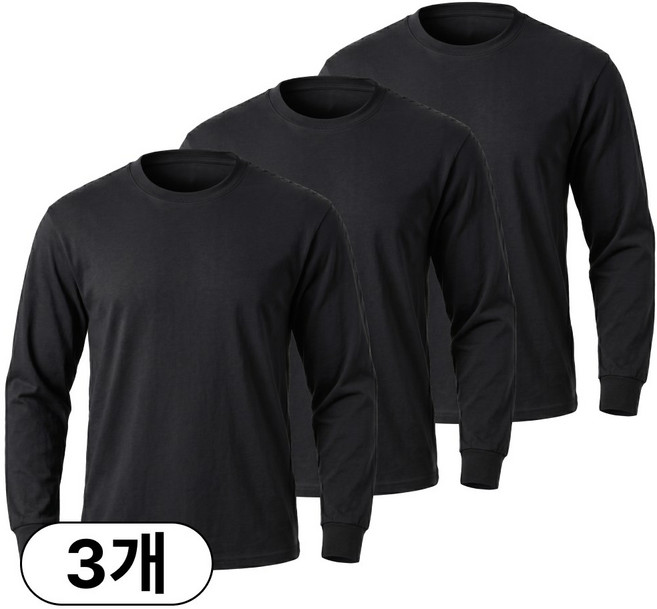 미제이 3P세트 남자 기능성 긴팔티 여름용 오버핏 쿨티셔츠 1+1+1