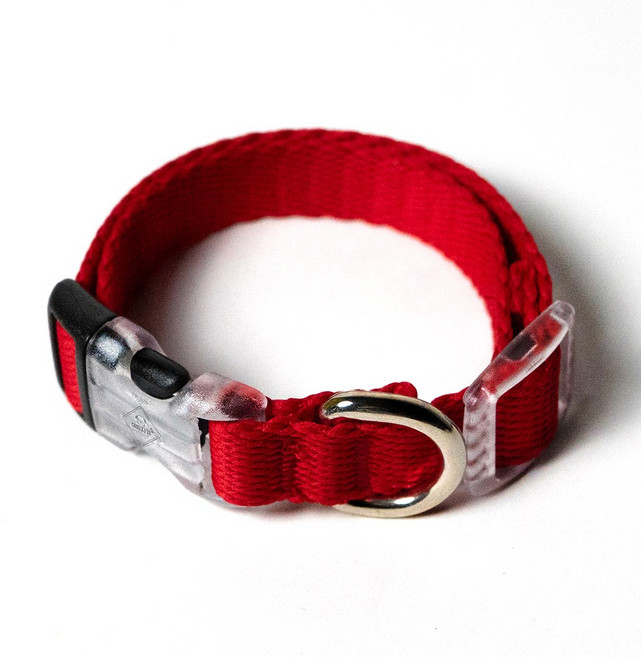 아띠지기 강아지 웨빙 목줄, 레드, 1개