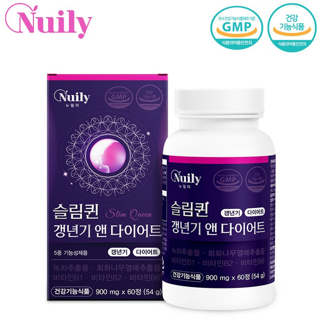 뉴일리 슬림퀸 갱년기앤 다이어트 5중 기능성 900mg, 1개, 60정