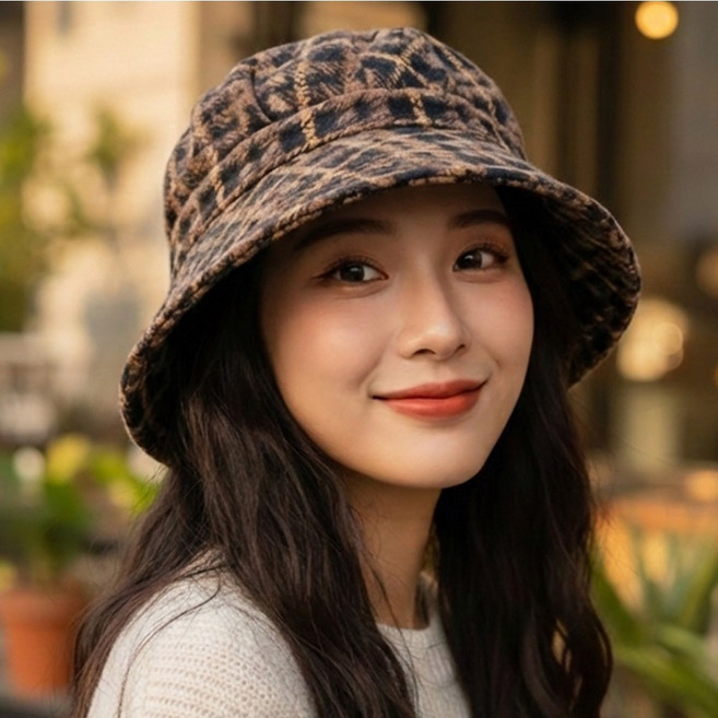 소소한일상 여성 모자 중년 벙거지 셔링 챙모자