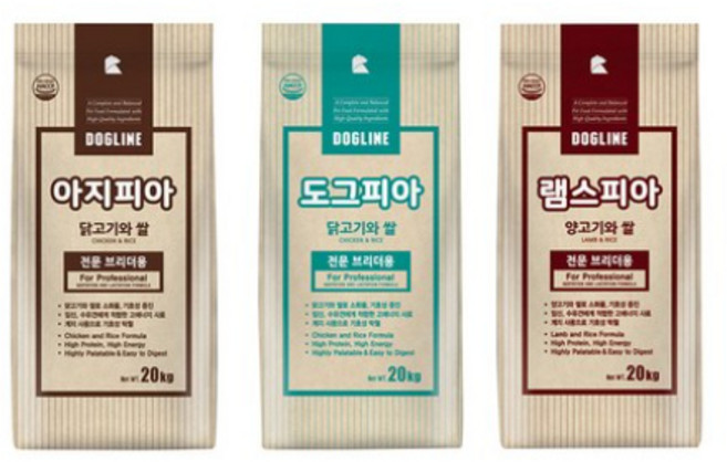 도그라인 아지피아 건식사료, 닭, 20kg, 1개