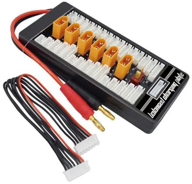 멀티 2S-6S Lipo 병렬 균형 충전 보드 XT60 플러그 RC 배터리 B6AC A6 720i 플레이트, 02 XT60 Banana, 1개