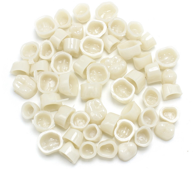 치과 왕관 재료 임시 치아 현실적인 구강 관리 전방 및 어금니 치아7 개, 02 Molar Teeth 70pcs