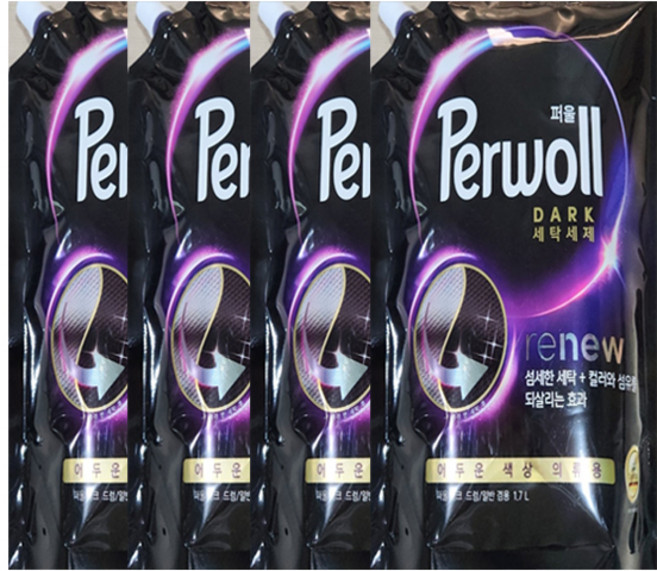 퍼울 다크 세탁세제 겸용 리필, 1.7L, 1개입, 4개