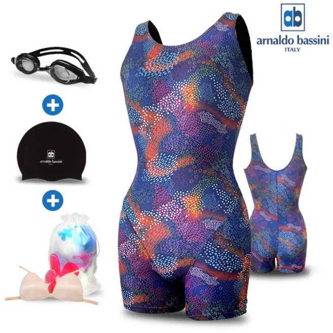 여자 실내 수영장 수영복 세트 1부 반신 아쿠아로빅 실내수영장 여성 ASWU8532