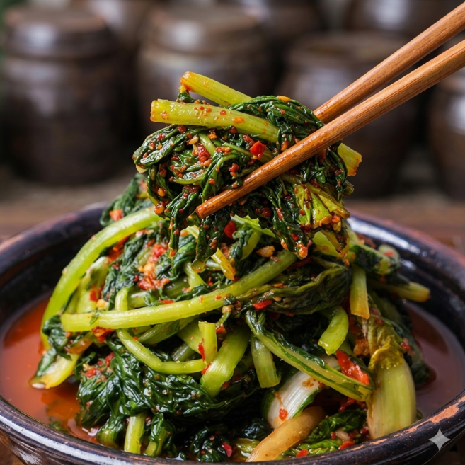 전라도 국내산 열무 얼갈이 자박이김치, 1kg, 1개