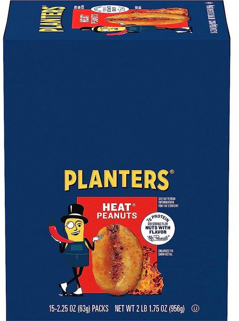 PLANTERS 플랜터스 솔티드 피넛 70g 15팩, 열, 2.25 Ounce Pack of 15, 1, 63g