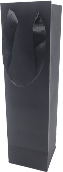 블랙 와인백 무지 와인쇼핑백 종이쇼핑백 1p, 25개