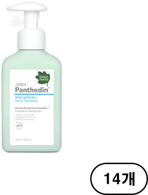 그린핑거 판테딘 탑투토 워시, 14개, 230ml