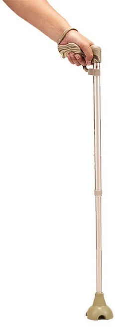 【海夫健康】Merry Sticks 悅杖醫療用手杖(未滅菌) 紳士經典系列 自行站立 人體工學手杖 左手用(香檳金), 1個