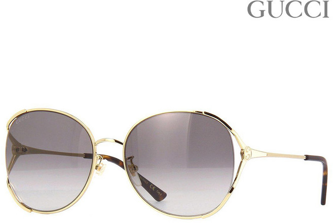 [GUCCI] 구찌 오버사이즈 골드 메탈 선글라스 GG0650SK 002