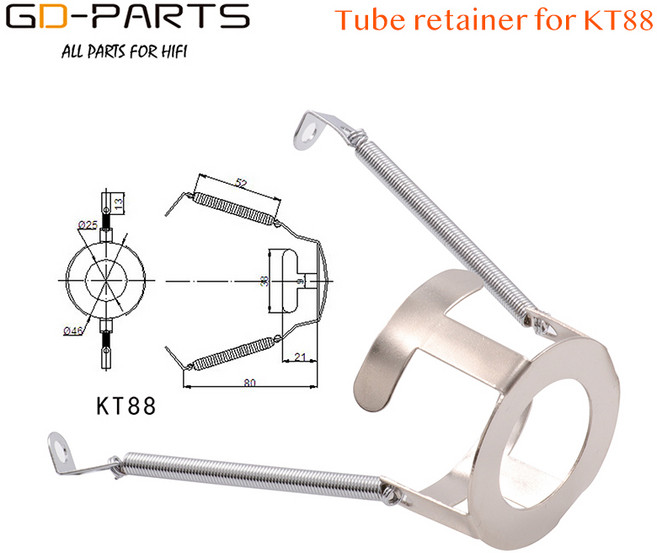 호환 EL34 KT88 6550 빈티지 Hifi 오디오 기타 앰프 DIY 용 스틸 스프링 진공관 리테이너 홀더, 03 KT88, 03 KT88