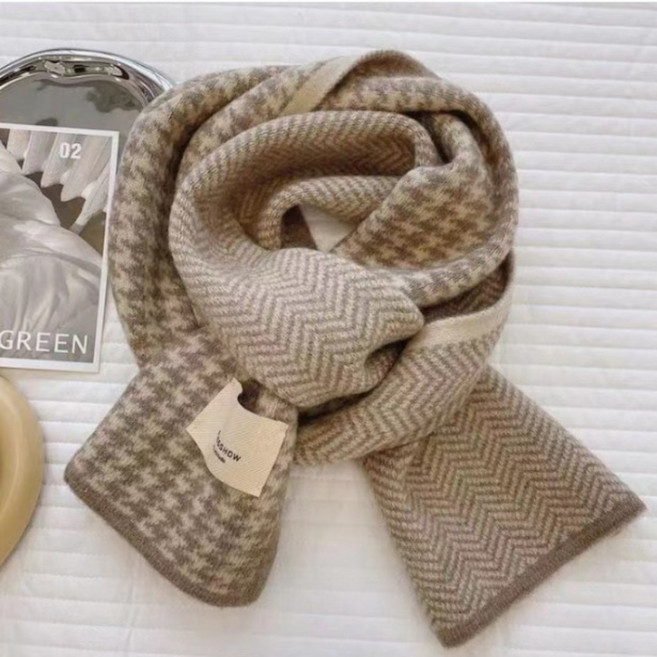 키딜스나인 남여공용 체크 부드러운 캐시미어 머플러 목도리