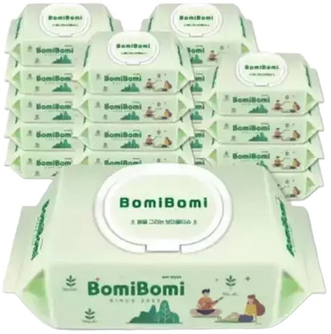 보미물티슈 캡형 대용량100매 X 20팩 434885, 36g, 100개입, 20박스