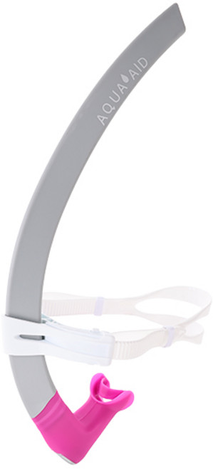 아쿠아에이드 센터스노클 자세교정 수영훈련 센타스노클, 그레이핑크