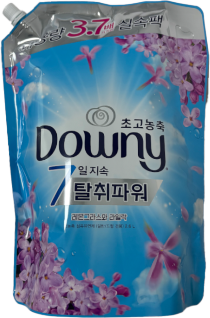 다우니 탈취파워 고농축 섬유유연제 레몬그라스와 라일락 리필, 2.6L, 1개
