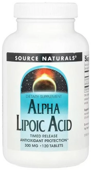 소스내추럴스- 칼슘함유 알파리포산 서방형 600mg(1정당 300mg) 120정 2개월분, 1개 - 쿠팡