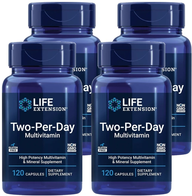 라이프익스텐션 투-퍼-데이 멀티비타민 캡슐, 4개, 120정 - 쿠팡
