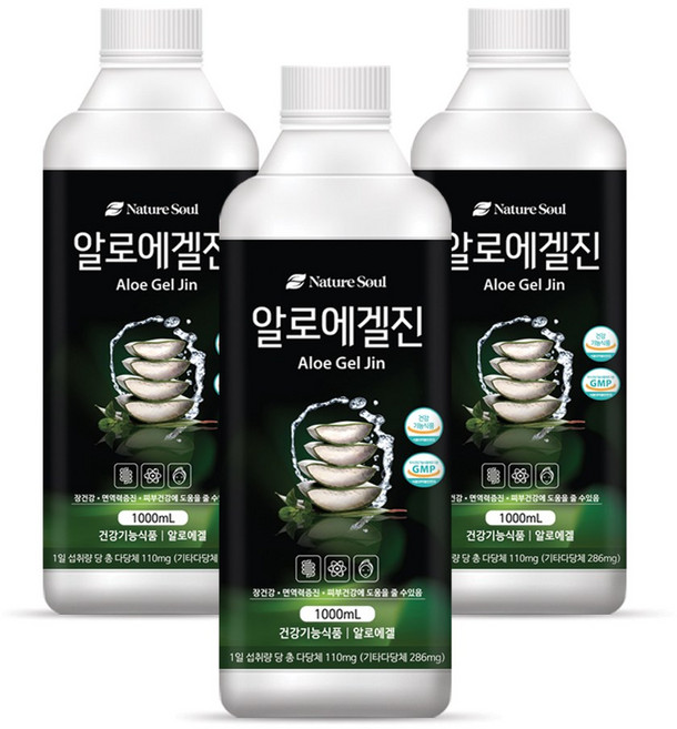 DR+ 알로에겔진 1000mL x 3병 알로에베라 이뮨알로에, 1L, 3개