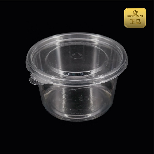 버디팩 120파이 투명 PET 원형 용기 420ml (샐러드/반찬/소스/포장), 600세트, 1개