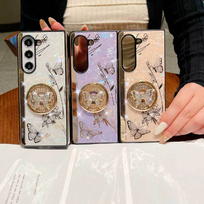 갤 겔럭시 폴드4 fold4 폴드5 fold5 큐빅 나비 키링 유행케이스