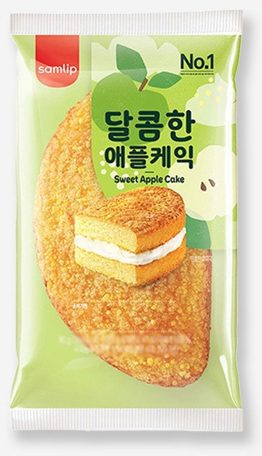 삼립 간식 빵 달콤한 애플 케익, 6개, 90g