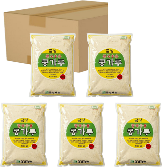 콩국수용 콩가루 금성콩가루 대용량, 5개, 850g