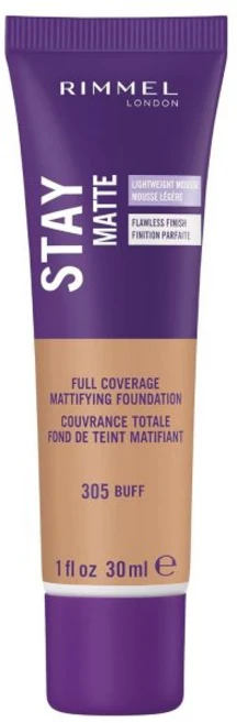 리멜 런던 스테이 매트 리퀴드 무스 - 200 소프트 베이지 파운데이션 가벼운 제형 번들거림 방지 오일 프리 30ml 141814, Buff, 1 - 쿠팡