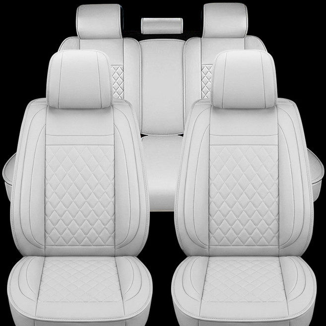 제니븐 자동차 시트커버 차량용 방석 카 보호매트 가죽 교체 SF-890 풀세트, 1세트, 라이트그레이