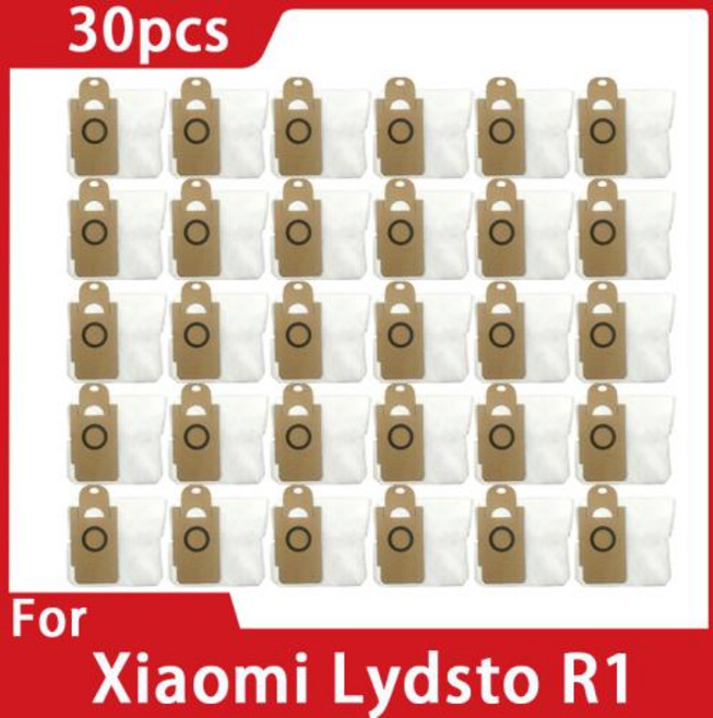 Xiaomi Lydsto R1 먼지 봉투 예비 부품 Lydsto 통합 로봇 R1 STYTJOX 진공 청소기 더러운 가방 교체 액세서리, 5. 30PCS, 1개