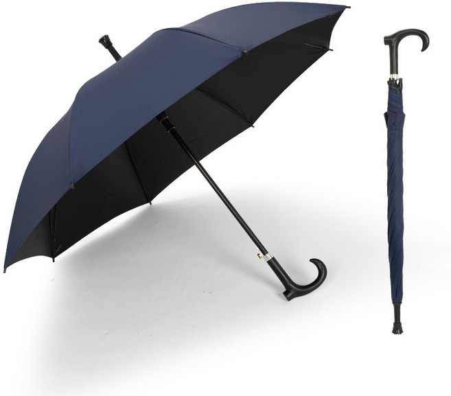 마켓피아 미끄럼방지 지팡이겸용 효도 장우산