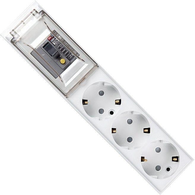 이어지다 누전차단 고용량 멀티탭 3구 OSN323, 4.5m, 화이트, 1개