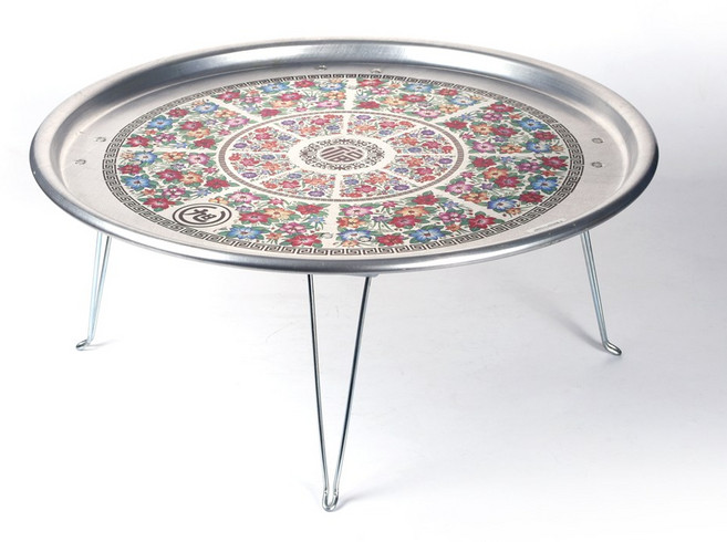 옛날 접이식 양은밥상 3호(56.5cm) 특왕대/양은발상/시골/추억/감성/오봉, 1개