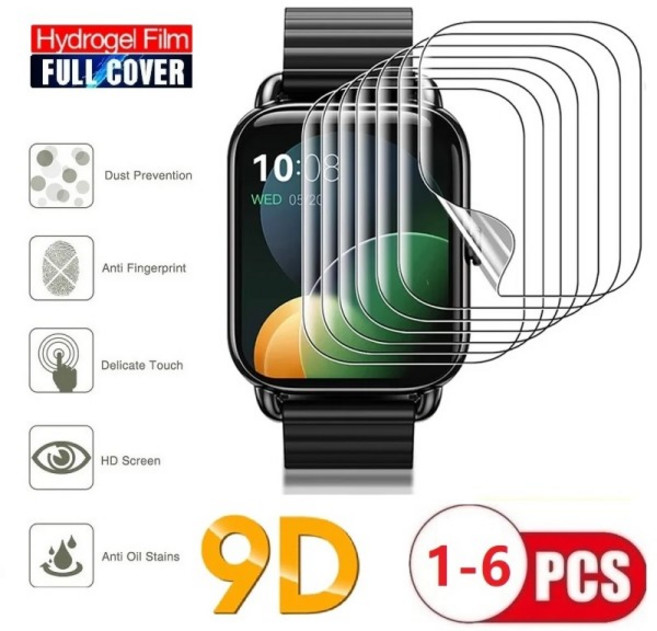 Haylou RS 5 4 Plus GST 하이드로 겔 필름 화면 보호기 용 소프트 09 Solar Watch 액세서리 호일, 4 Pcs Film, 01 Haylou GST