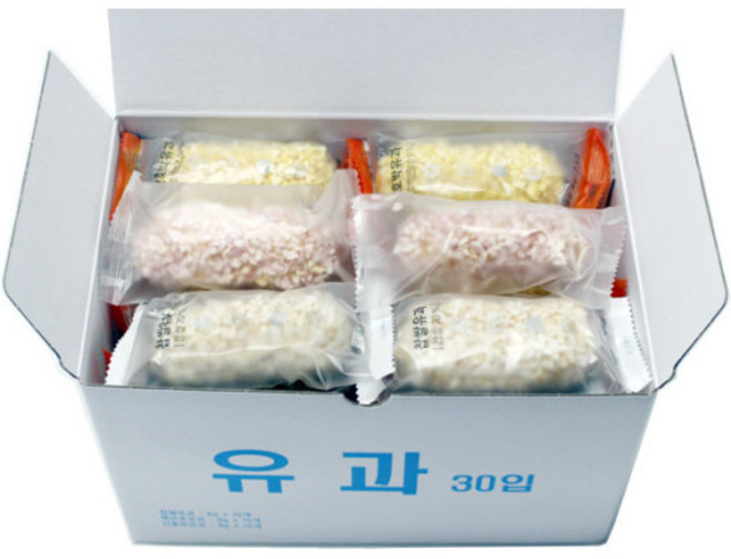 담양한과 찹쌀유과 30개입(개별포장 찹쌀+백련초+단호박 각10입 240g), 1개, 240g