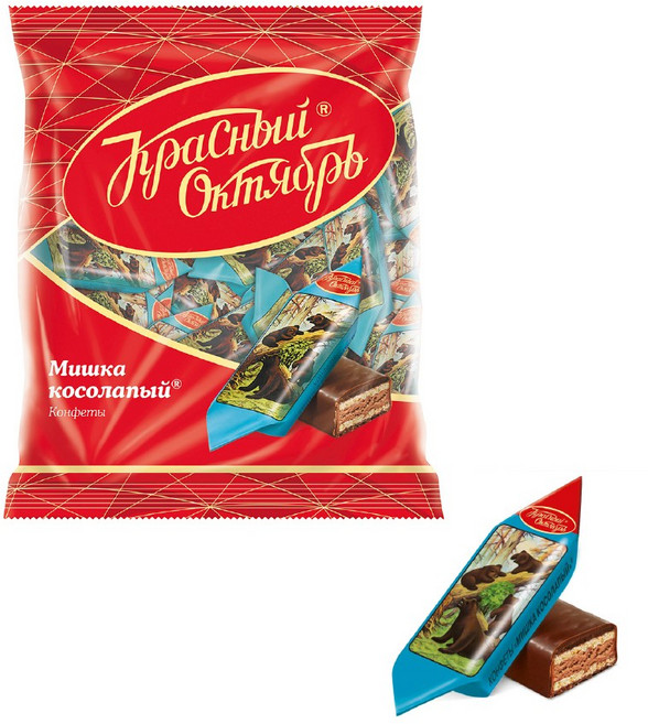 "KRASNIY OKTYABR" 미쉬카 코솔라피 와플 초코 캔디, 200g, 1개