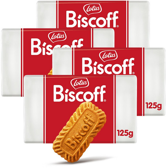 로투스 비스코프 비스킷 일괄포장, 125g, 4개