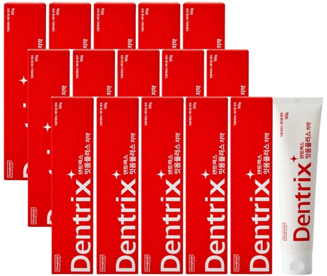 동국제약 덴트릭스 잇몸플러스 치약 160g 잇몸치약 잇몸케어 구취제거 잇몸약 에티즘함유 잇몸케어 프로젝트 마일드한 상쾌함, 15개