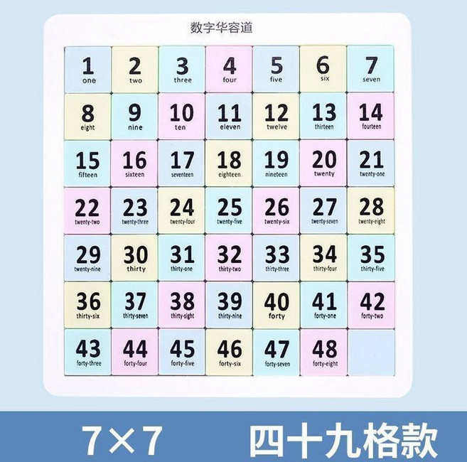 숫자 슬라이딩 퍼즐 게임 장난감 자재 브이와이 보드게임 퍼즐놀이 부품 E_7x7cm 펜 포함, 1개