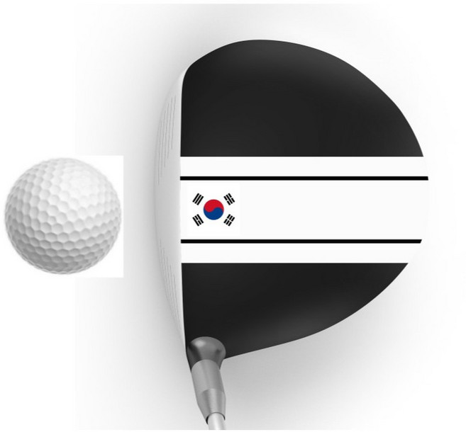 [골프스킨]톡톡튀는 개성만점 드라이버/우드 헤드 스크래치 보호 및 리폼/방향성 개선 필름 - 라인스킨(종합), BL-110, mixed